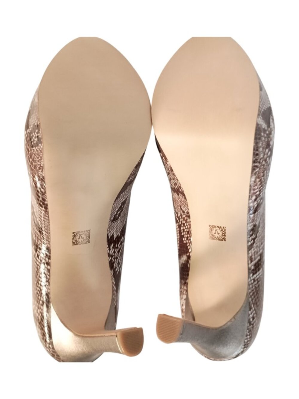 AK Anne Klein Snakeskin Print Hidden Platform Pumps Womens 9.5 Stiletto NWOB - Picture 9 of 14